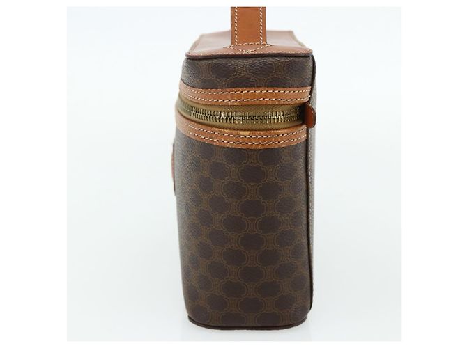 Céline Borsa a mano Vanity in tela Macadam CELINE PVC marrone oro Auth ka3955 D'oro - vista 4