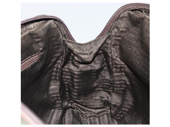 PRADA Borsa a mano in nylon khaki argento autentica 175996 Cachi - vista 21