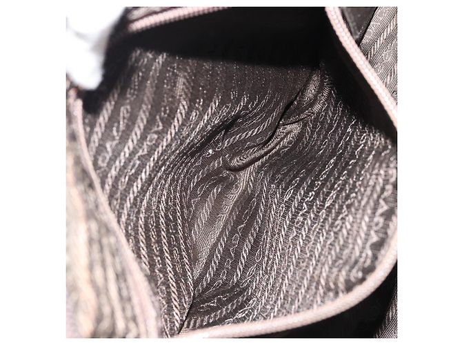 PRADA Borsa a mano in nylon khaki argento autentica 175996 Cachi - vista 24