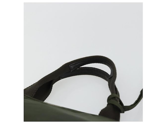 PRADA Borsa a mano in nylon khaki argento autentica 175996 Cachi - vista 8