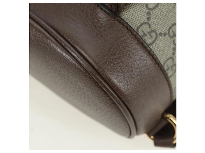 Gucci Zaino interbloccato GG Supreme in PVC beige e oro 674147 Auth YKZ1279M D'oro - view 17