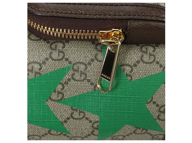Gucci Zaino interbloccato GG Supreme in PVC beige e oro 674147 Auth YKZ1279M D'oro - view 21