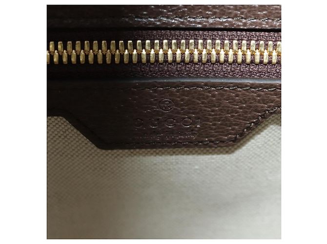 Gucci Zaino interbloccato GG Supreme in PVC beige e oro 674147 Auth YKZ1279M D'oro - view 24