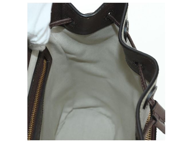 Gucci Zaino interbloccato GG Supreme in PVC beige e oro 674147 Auth YKZ1279M D'oro - view 26