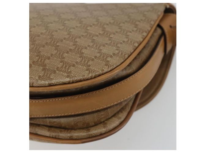 Céline Borsa a Spalla in Tela Macadam CELINE PVC Beige Oro Auth 175973 D'oro - vista 15