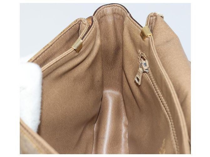 Céline Borsa a Spalla in Tela Macadam CELINE PVC Beige Oro Auth 175973 D'oro - vista 20