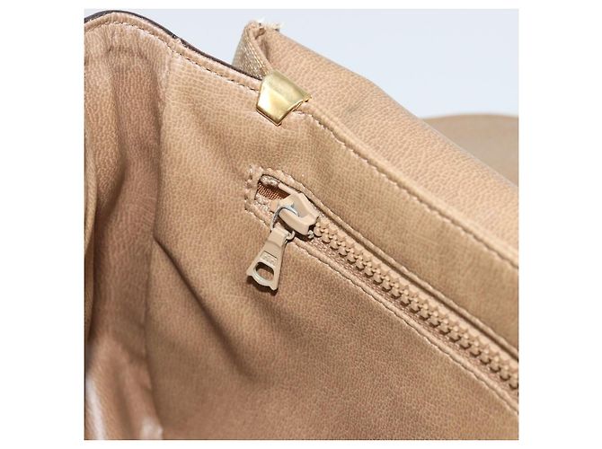 Céline Borsa a Spalla in Tela Macadam CELINE PVC Beige Oro Auth 175973 D'oro - vista 21