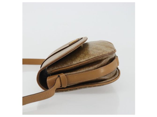 Céline Borsa a Spalla in Tela Macadam CELINE PVC Beige Oro Auth 175973 D'oro - vista 4