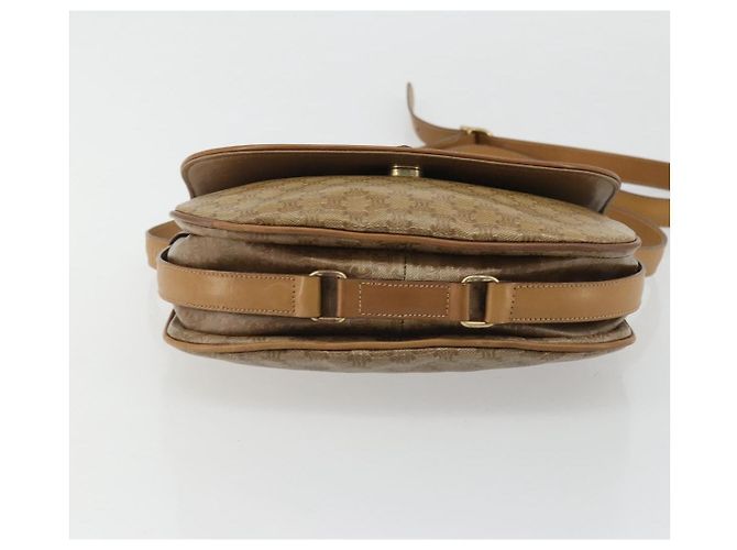 Céline Borsa a Spalla in Tela Macadam CELINE PVC Beige Oro Auth 175973 D'oro - vista 5