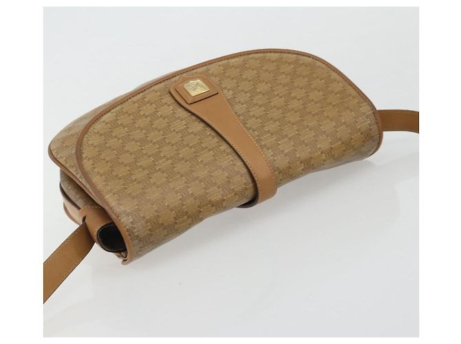 Céline Borsa a Spalla in Tela Macadam CELINE PVC Beige Oro Auth 175973 D'oro - vista 6