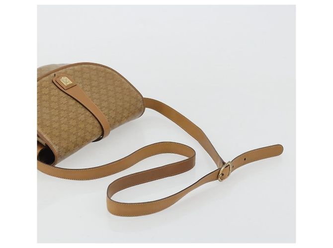 Céline Borsa a Spalla in Tela Macadam CELINE PVC Beige Oro Auth 175973 D'oro - vista 7