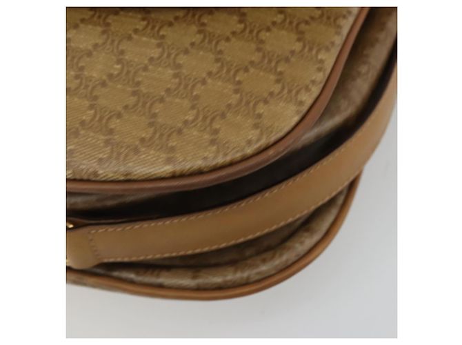 Céline Borsa a Spalla in Tela Macadam CELINE PVC Beige Oro Auth 175973 D'oro - vista 9