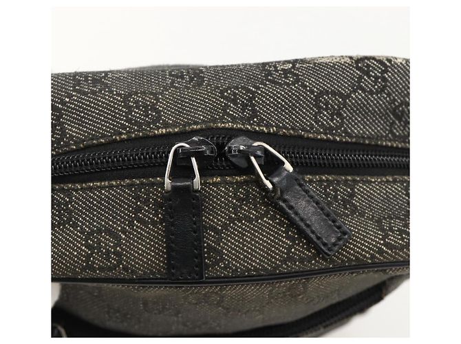 Borsa a Spalla GG Canvas Gucci Nera Argento 03136 Auth 175385 Nero - vista 10