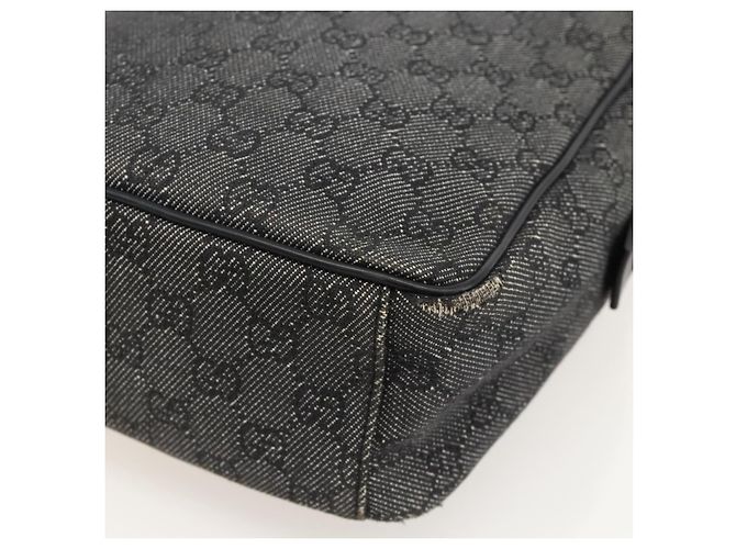 Borsa a Spalla GG Canvas Gucci Nera Argento 03136 Auth 175385 Nero - vista 16