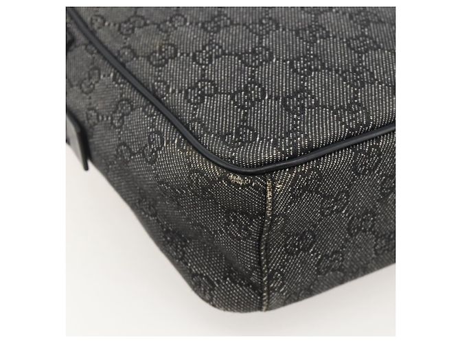 Borsa a Spalla GG Canvas Gucci Nera Argento 03136 Auth 175385 Nero - vista 17