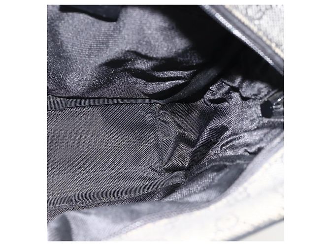 Borsa a Spalla GG Canvas Gucci Nera Argento 03136 Auth 175385 Nero - vista 19
