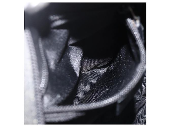 Borsa a Spalla GG Canvas Gucci Nera Argento 03136 Auth 175385 Nero - vista 22