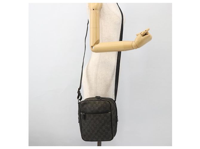 Borsa a Spalla GG Canvas Gucci Nera Argento 03136 Auth 175385 Nero - vista 24