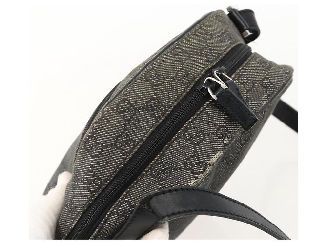 Borsa a Spalla GG Canvas Gucci Nera Argento 03136 Auth 175385 Nero - vista 6