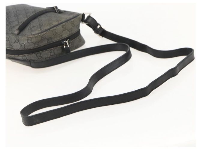 Borsa a Spalla GG Canvas Gucci Nera Argento 03136 Auth 175385 Nero - vista 7