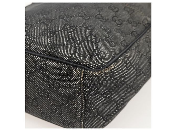 Borsa a Spalla GG Canvas Gucci Nera Argento 03136 Auth 175385 Nero - vista 9