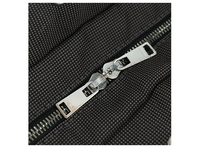 Hermès HERMES Handtasche Her Line MM Canvas Grau Silber Auth 121338 Braun - Ansicht 10