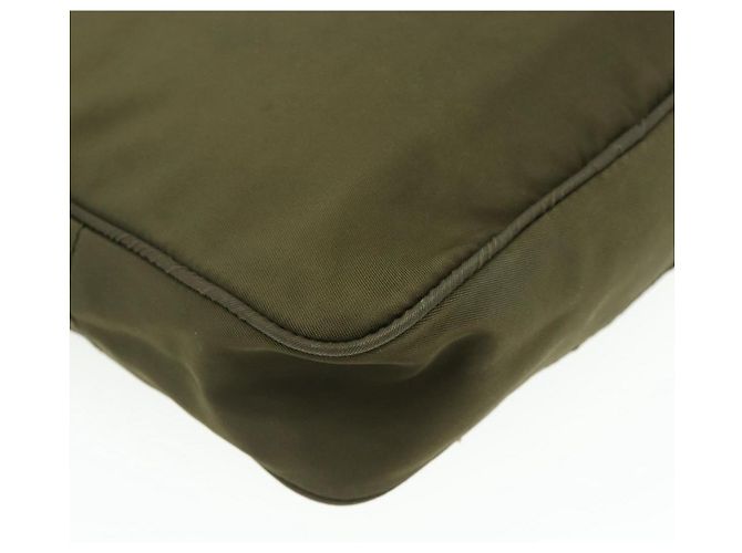 Bolsa de ombro esportiva PRADA em nylon caqui prata autêntica ti3845 - vista 16