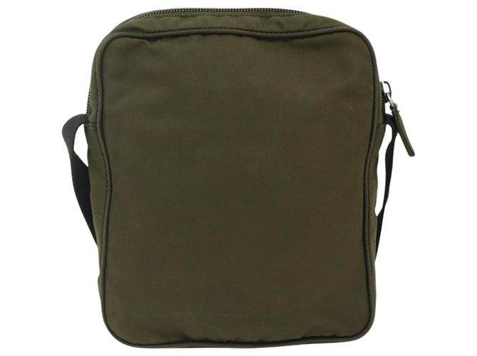 Bolsa de ombro esportiva PRADA em nylon caqui prata autêntica ti3845 - vista 2