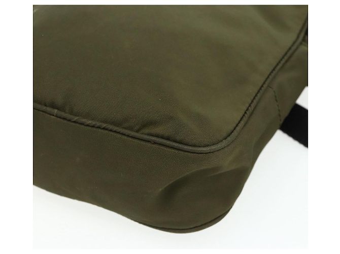 Bolsa de ombro esportiva PRADA em nylon caqui prata autêntica ti3845 - vista 9