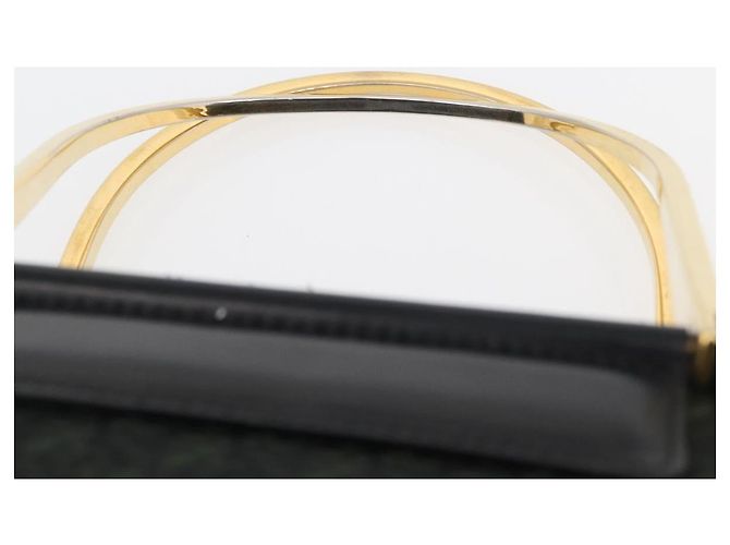 Borsa LOEWE in nylon verde oro Auth 176062A D'oro - vista 8