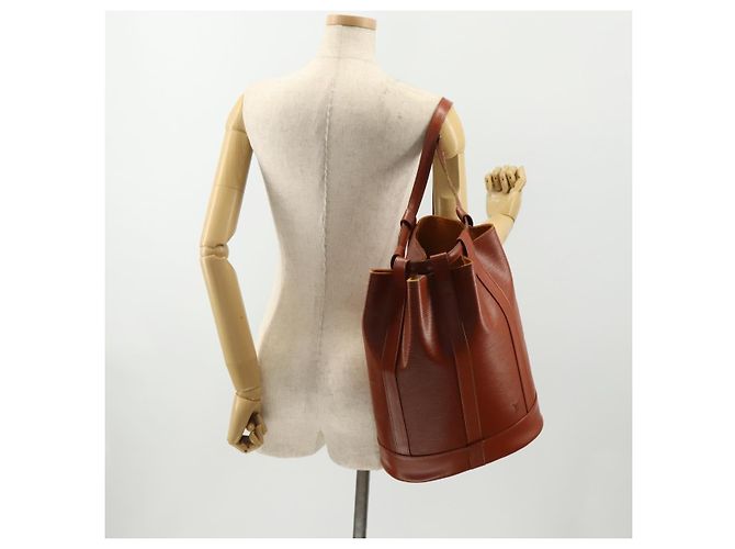 LOUIS VUITTON Bolsa de Ombro Epi Randonnee PM Marrom M52353 LV Auth YKZ1637 - vista 19