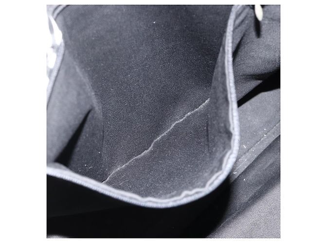 Borsa a mano Burberrys Nova Check Blue Label in nylon nero e argento Auth 176492 - vista 20