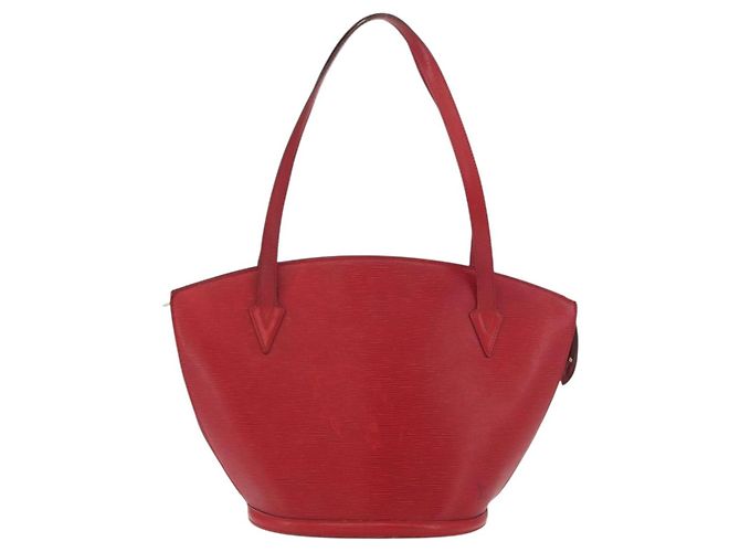 LOUIS VUITTON Bolsa de Hombro Epi Saint Jacques Roja M52277 LV Auth 175555 - vista 13