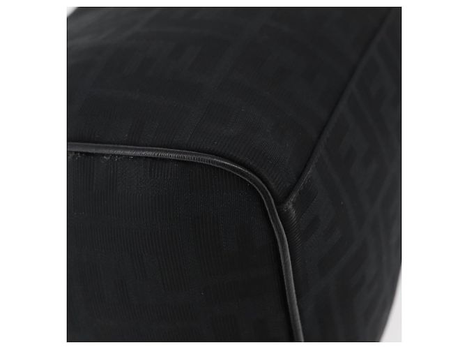Borsa a mano in tela Zucca FENDI nera e oro Auth ka3961 Nero D'oro - vista 9