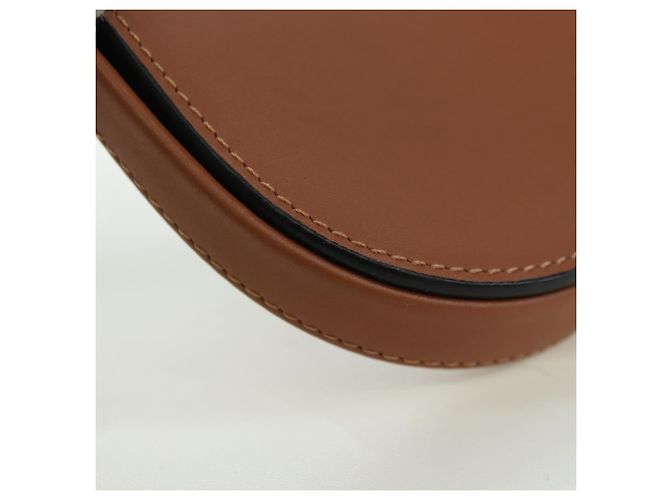 LOEWE Ghibli Collaborazione Borsa Mini con Tacco in Pelle Marrone Auth 172348SM - vista 17