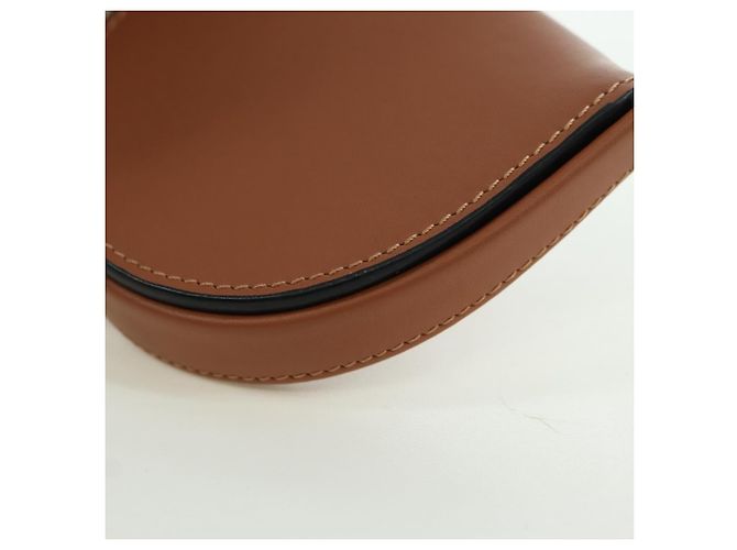 LOEWE Ghibli Collaborazione Borsa Mini con Tacco in Pelle Marrone Auth 172348SM - vista 18