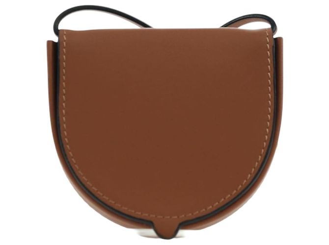 LOEWE Ghibli Collaborazione Borsa Mini con Tacco in Pelle Marrone Auth 172348SM - vista 2