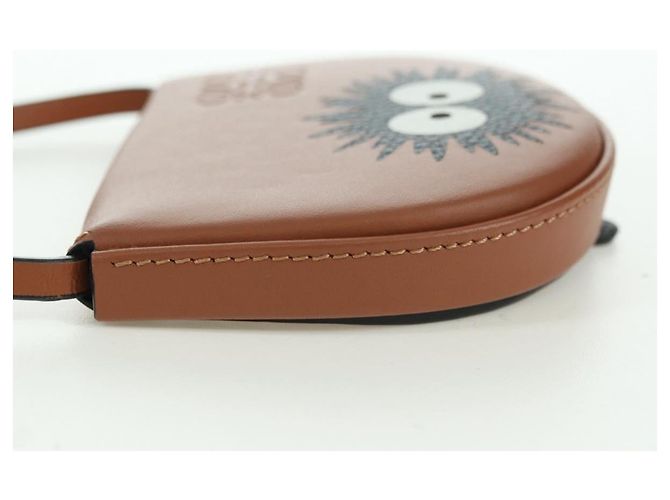LOEWE Ghibli Collaborazione Borsa Mini con Tacco in Pelle Marrone Auth 172348SM - vista 3
