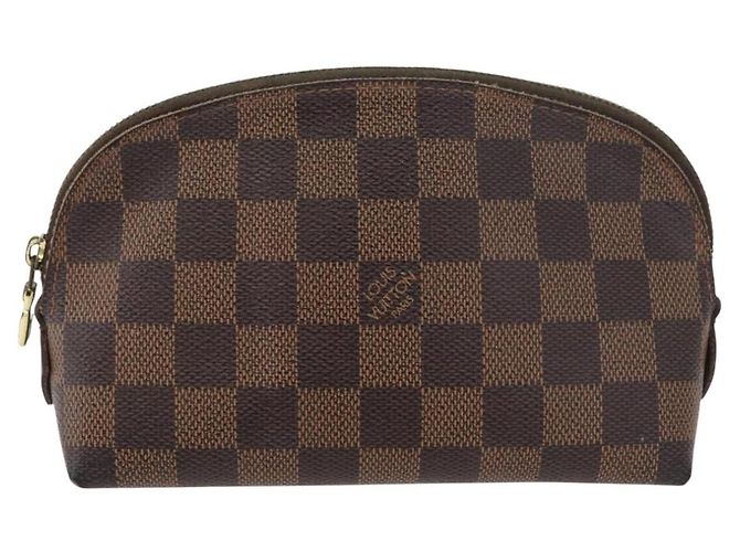 LOUIS VUITTON Pochette Cosmetica PM Damier Ebene N47516 Auth BA12124 - vista 13