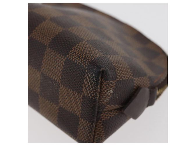 LOUIS VUITTON Pochette Cosmetica PM Damier Ebene N47516 Auth BA12124 - vista 14