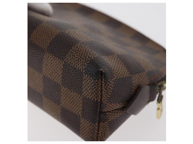 LOUIS VUITTON Pochette Cosmetica PM Damier Ebene N47516 Auth BA12124 - vista 16