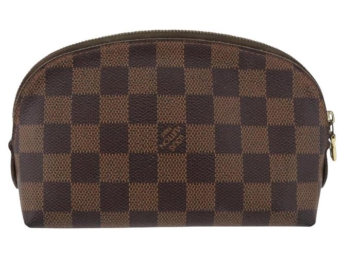 LOUIS VUITTON Pochette Cosmetica PM Damier Ebene N47516 Auth BA12124 - vista 2
