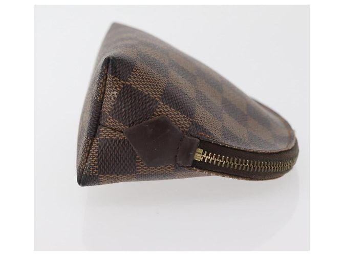 LOUIS VUITTON Pochette Cosmetica PM Damier Ebene N47516 Auth BA12124 - vista 3