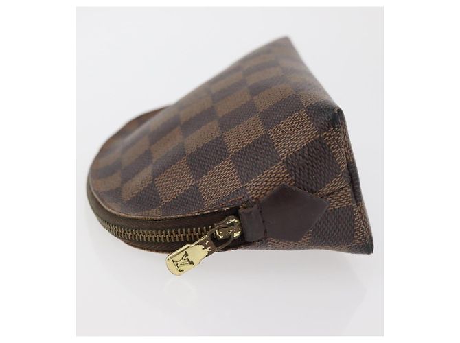 LOUIS VUITTON Pochette Cosmetica PM Damier Ebene N47516 Auth BA12124 - vista 4