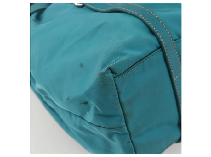 PRADA Borsa a mano in nylon azzurro chiaro argento Auth 175374 Blu chiaro - vista 16