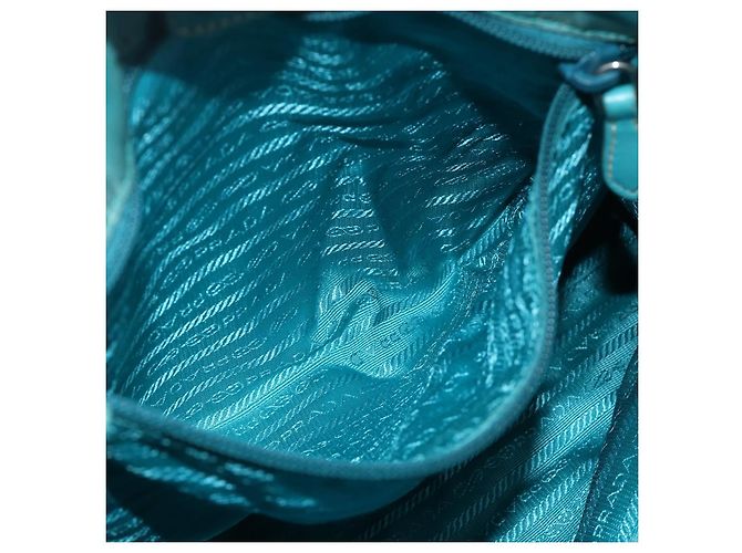 PRADA Borsa a mano in nylon azzurro chiaro argento Auth 175374 Blu chiaro - vista 22