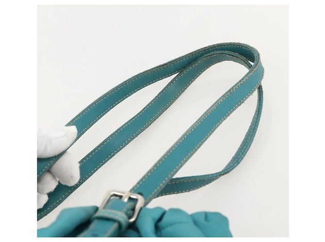 PRADA Borsa a mano in nylon azzurro chiaro argento Auth 175374 Blu chiaro - vista 8