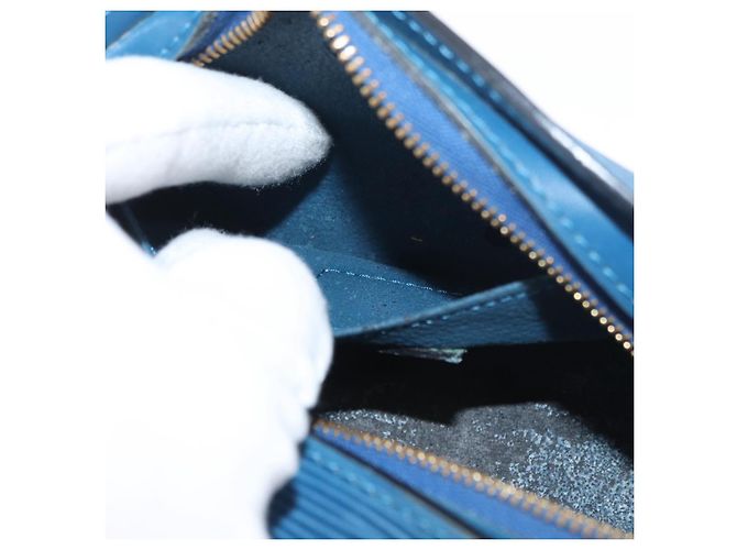 LOUIS VUITTON Pochette Dauphine PM Epi Blu M48445 LV Auth ti3870 - vista 11