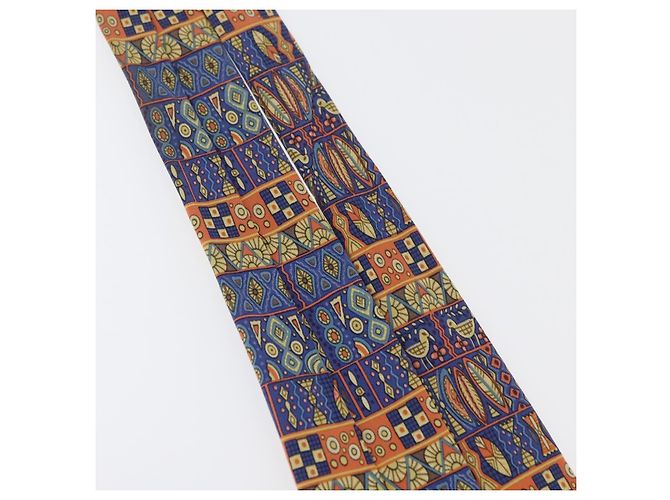 Hermès HERMES Necktie Silk Blue Auth 174892 - view 12