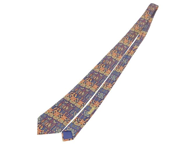 Hermès HERMES Necktie Silk Blue Auth 174892 - view 2